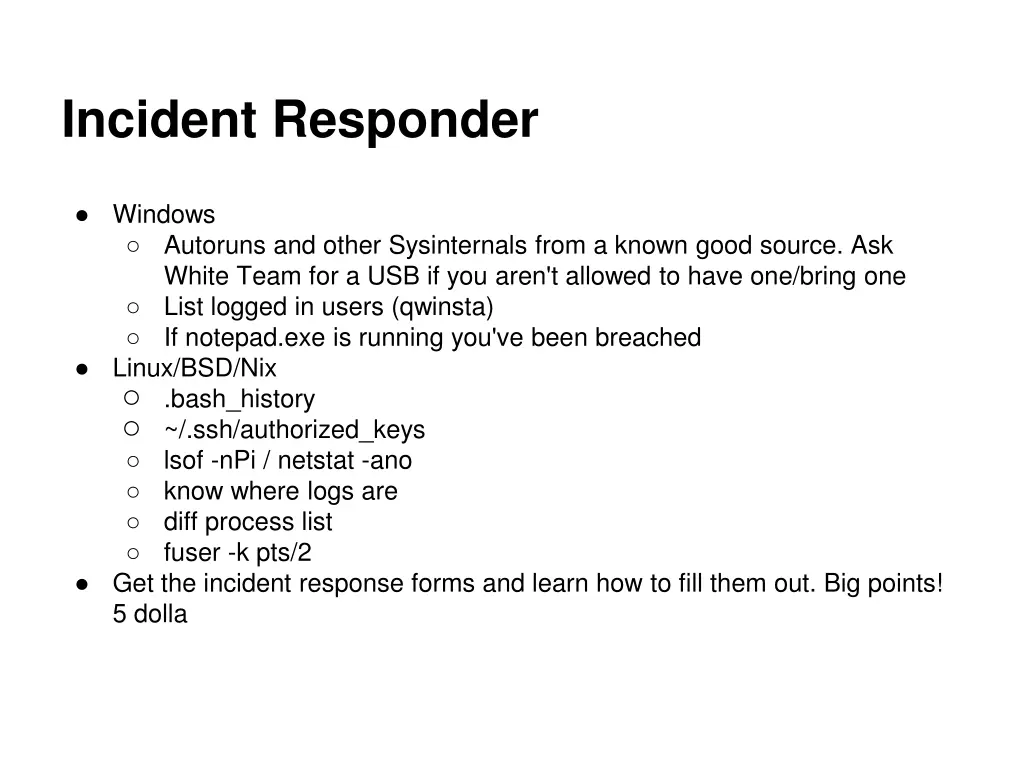 incident responder