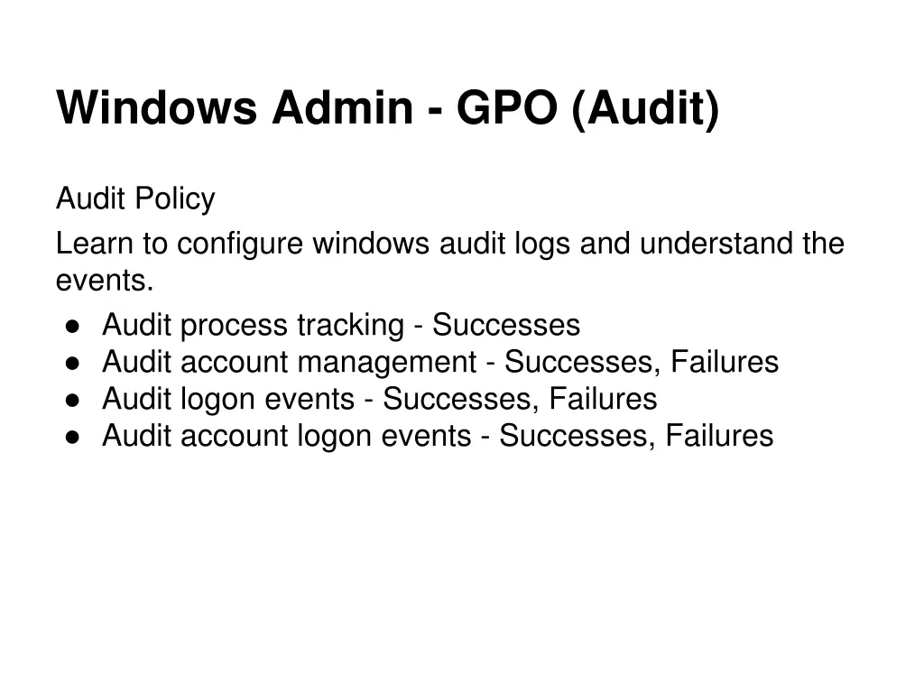 windows admin gpo audit