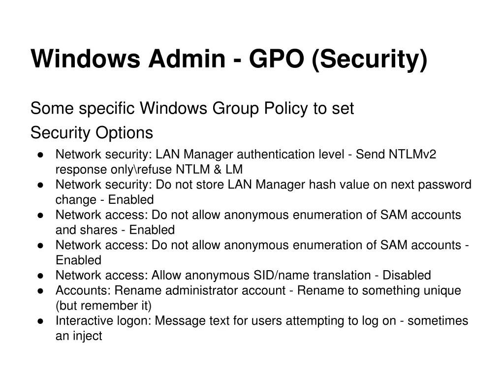 windows admin gpo security