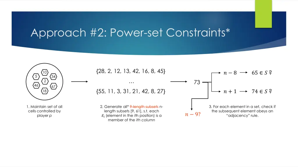 approach 2 power set constraints 1