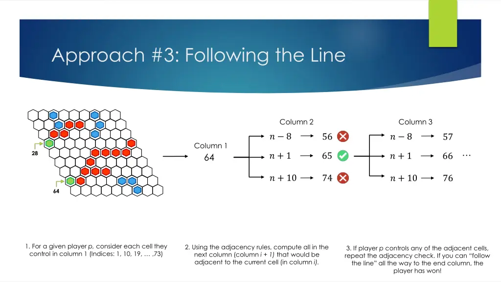 approach 3 following the line