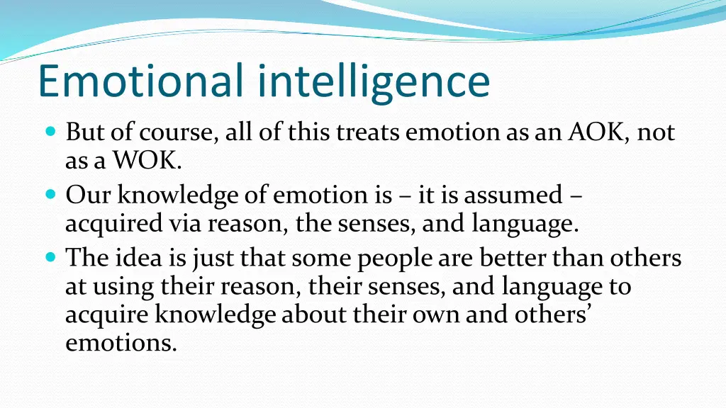 emotional intelligence but of course all of this