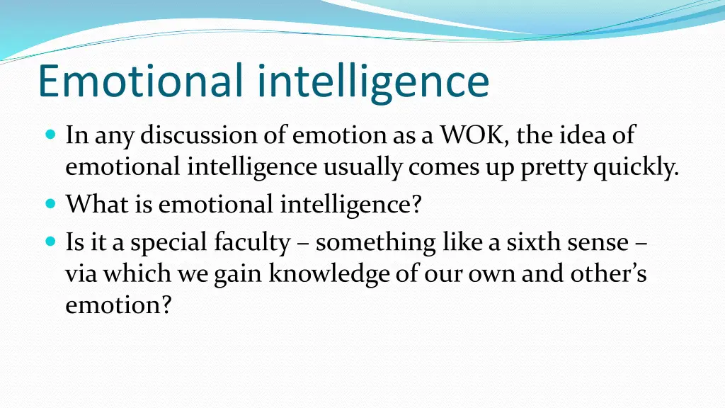 emotional intelligence