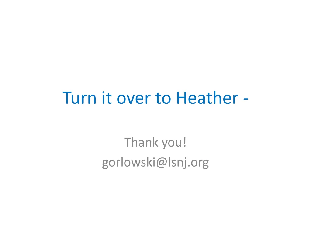 turn it over to heather