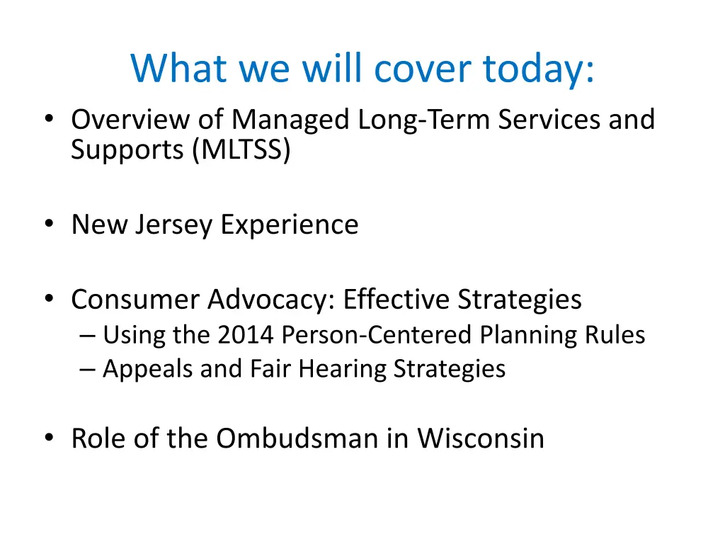 what we will cover today overview of managed long