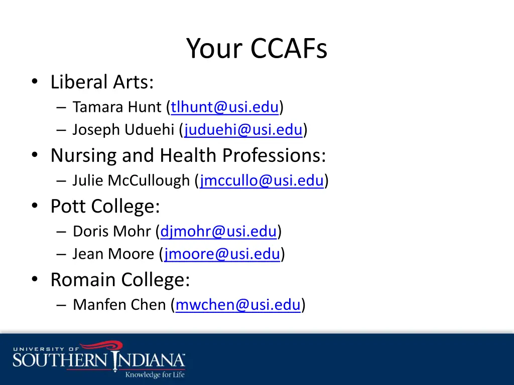 your ccafs