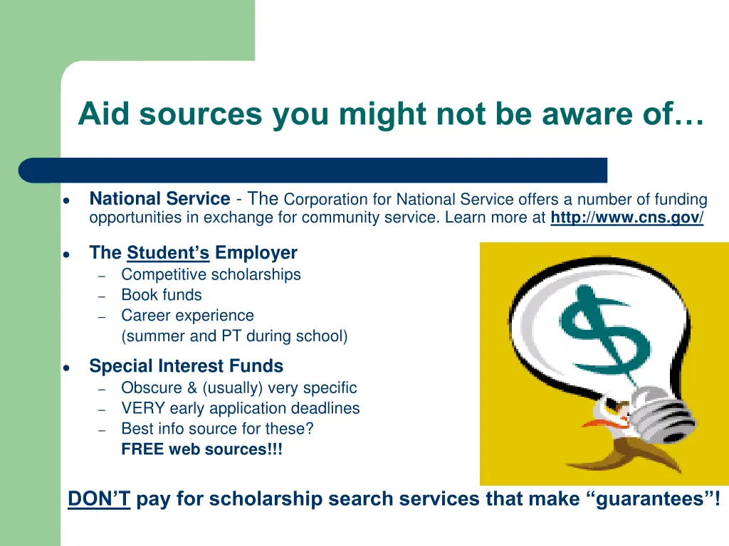 aid sources you might not be aware of