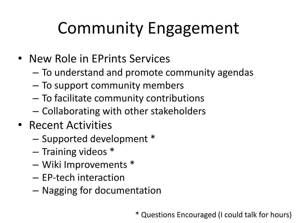 community engagement