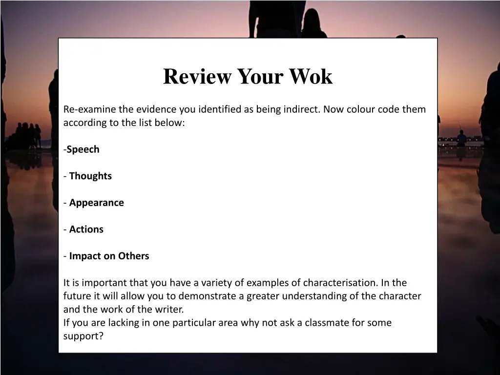 review your wok