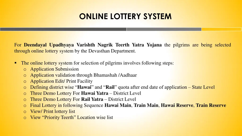 online lottery system