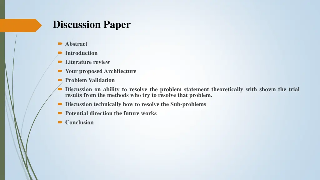 discussion paper