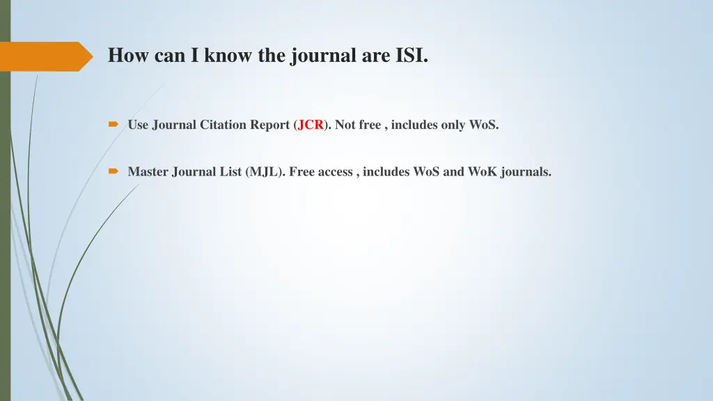 how can i know the journal are isi