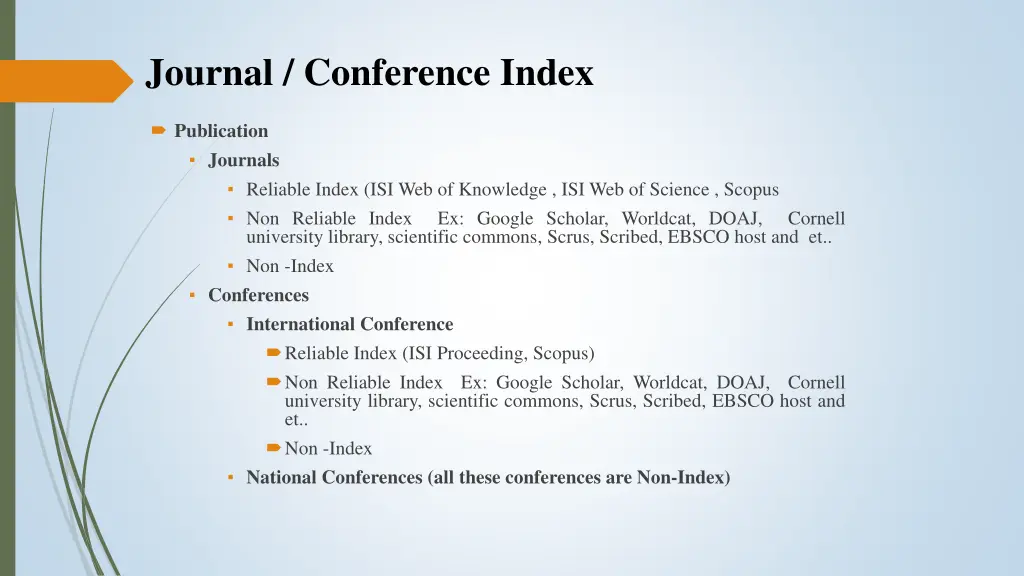 journal conference index