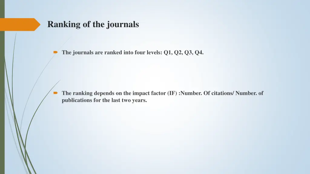 ranking of the journals