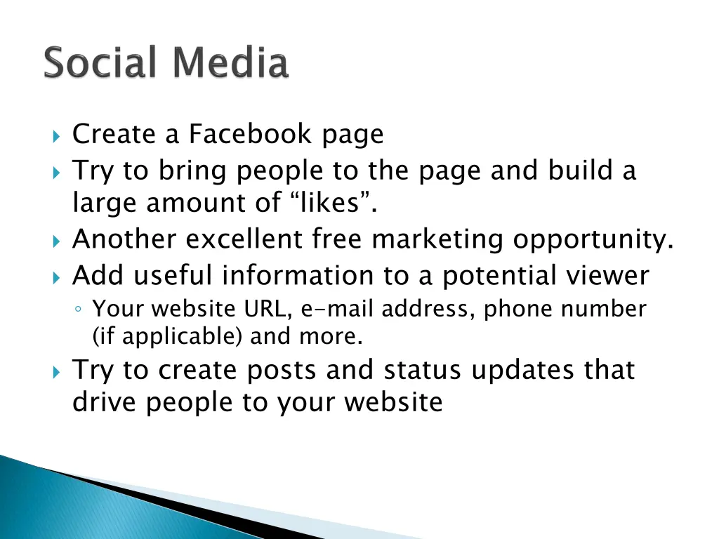 create a facebook page try to bring people