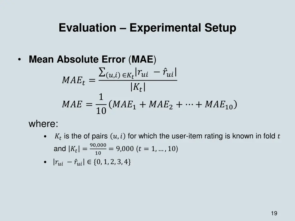 evaluation experimental setup 1