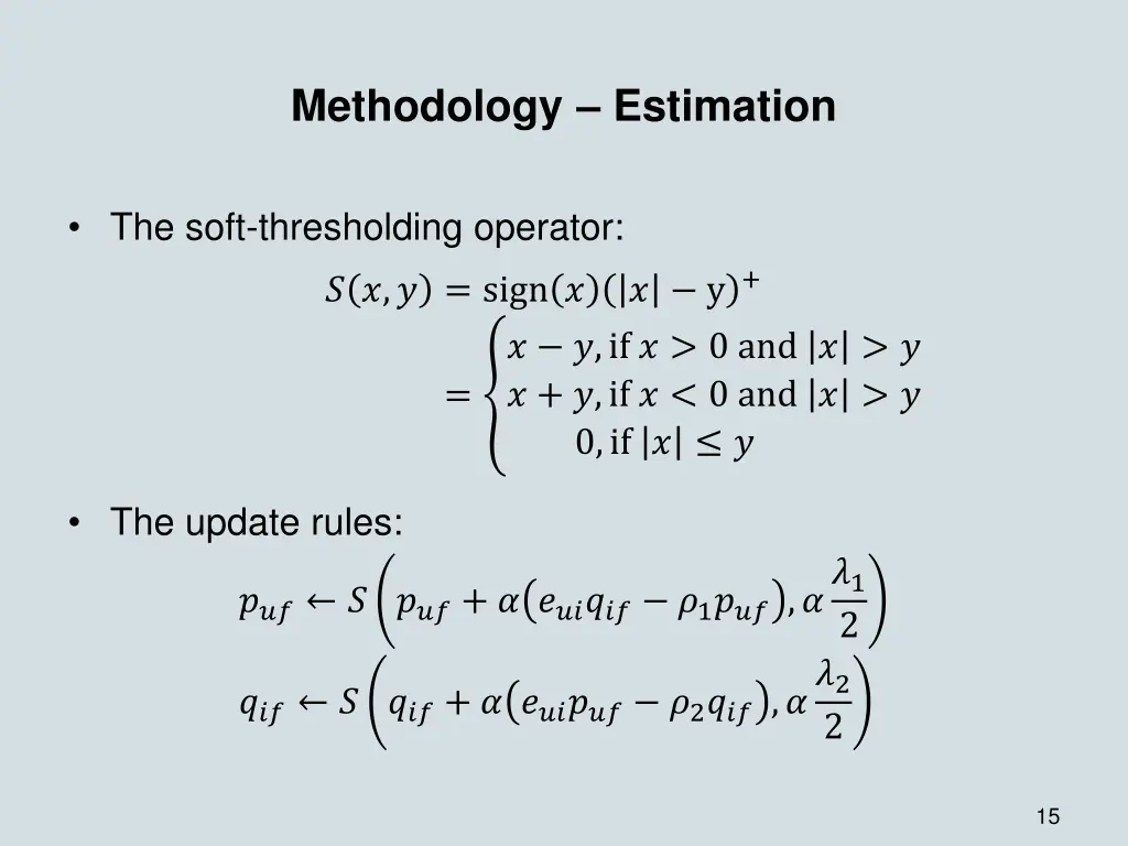 methodology estimation 1