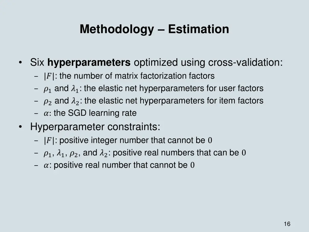 methodology estimation 2