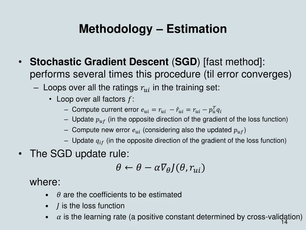 methodology estimation