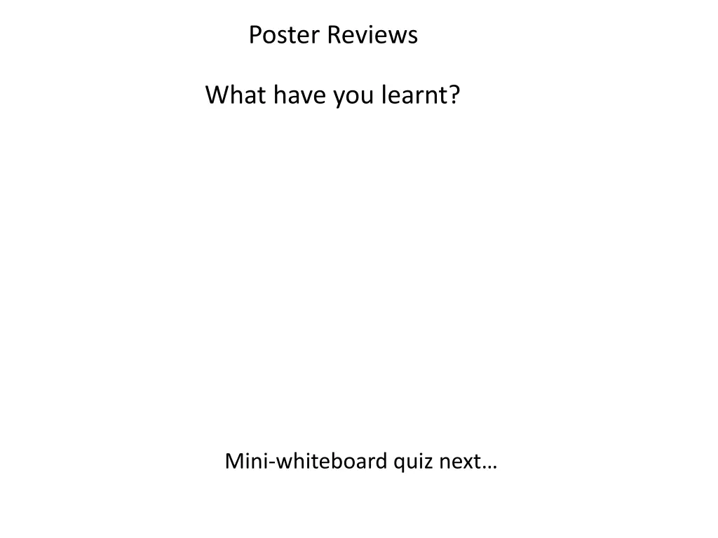 poster reviews