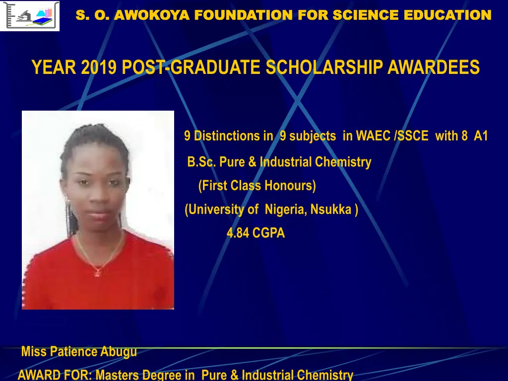 s o awokoya foundation for science education 10