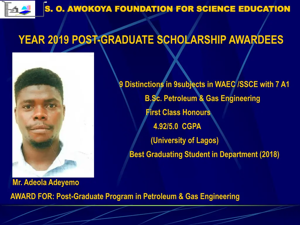 s o awokoya foundation for science education 11