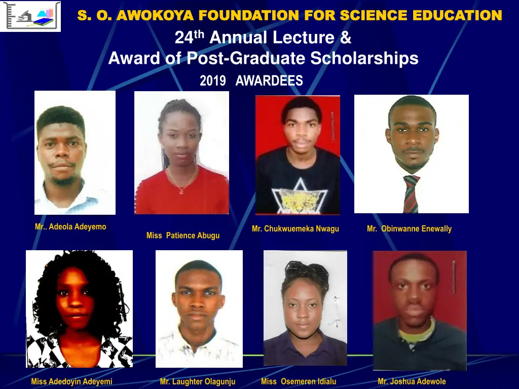 s o awokoya foundation for science education 12