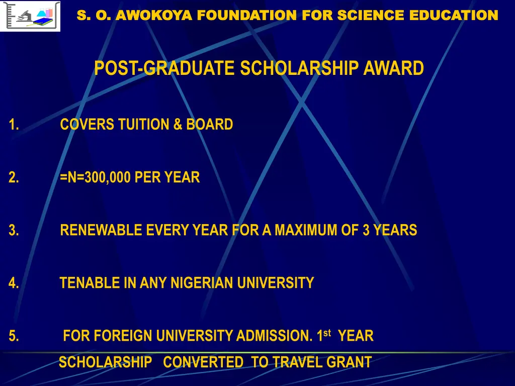 s o awokoya foundation for science education 3