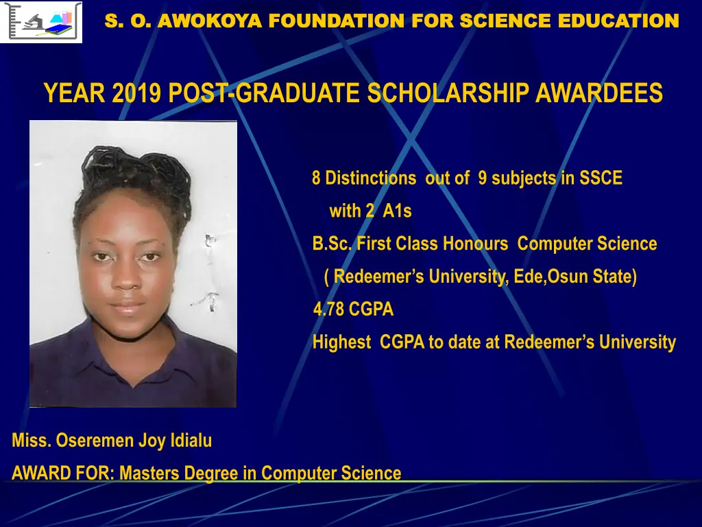 s o awokoya foundation for science education 5