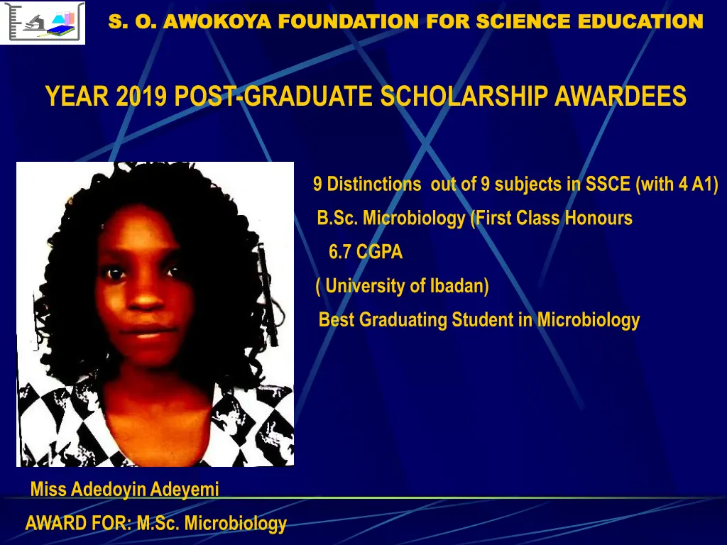 s o awokoya foundation for science education 7