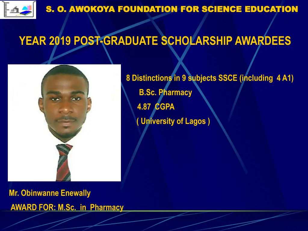 s o awokoya foundation for science education 8