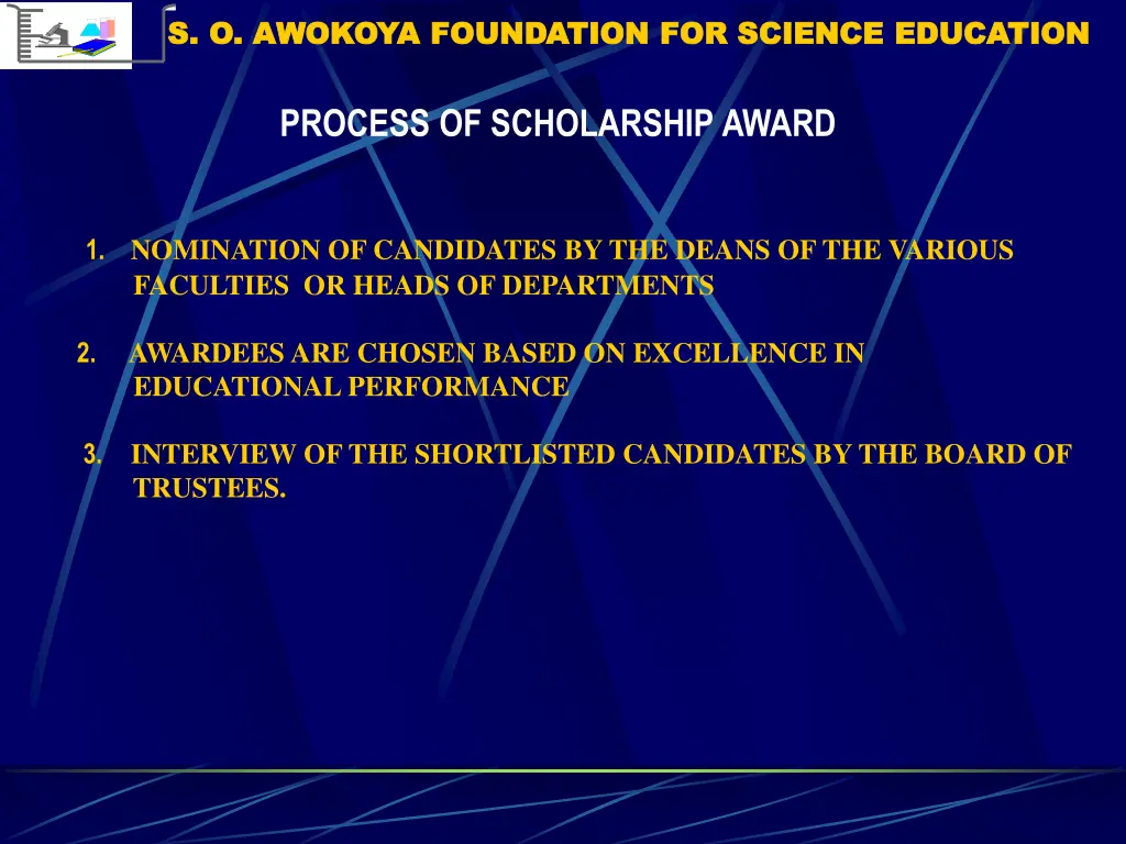 s o awokoya foundation for science education