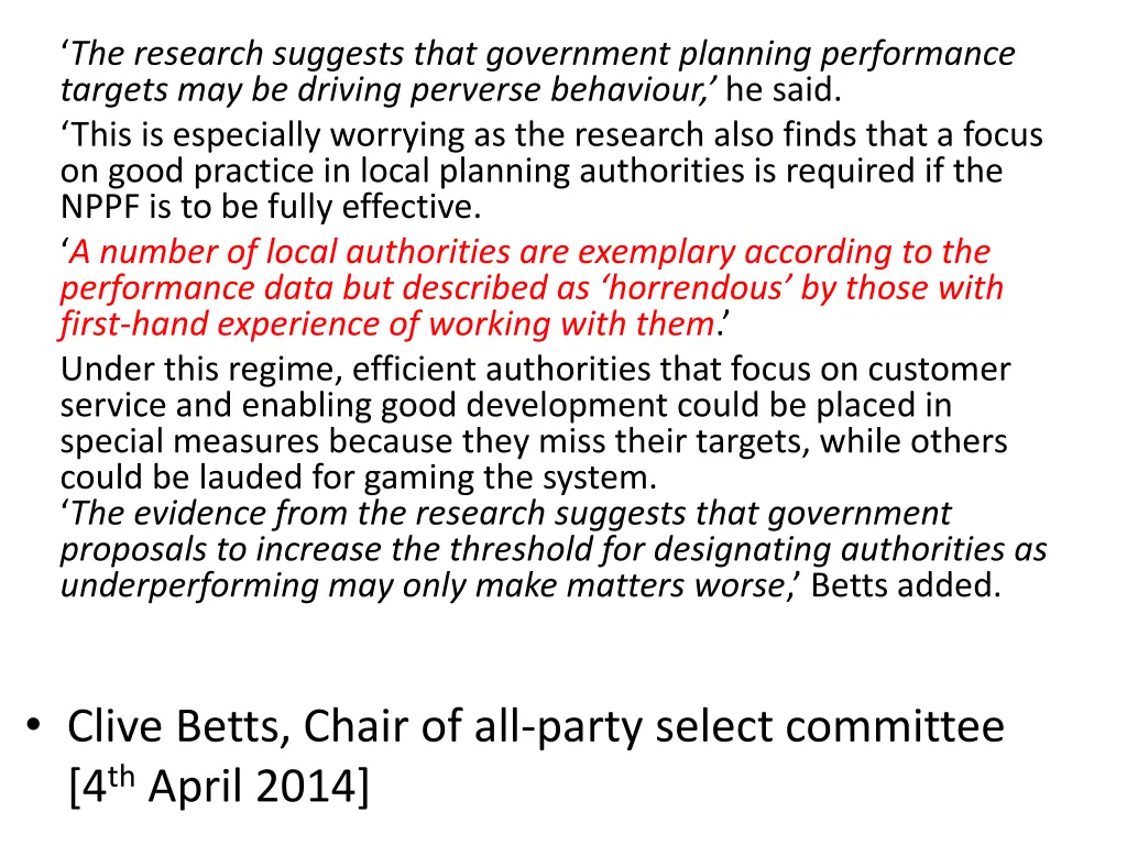 the research suggests that government planning