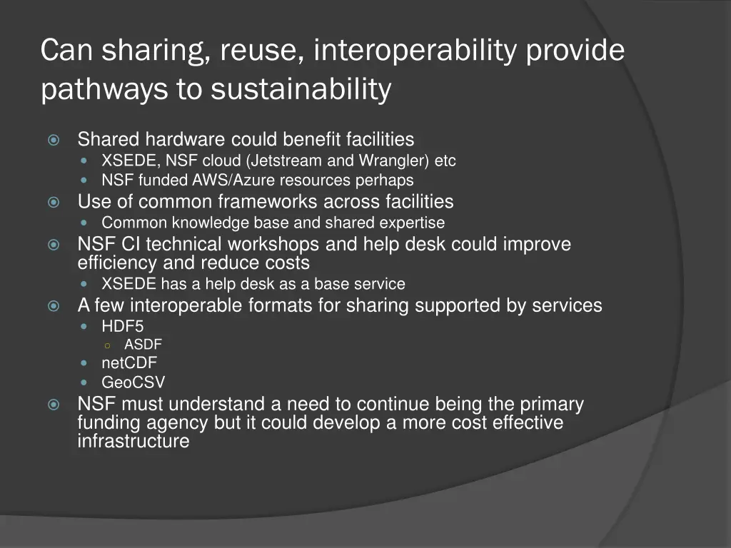 can sharing reuse interoperability provide