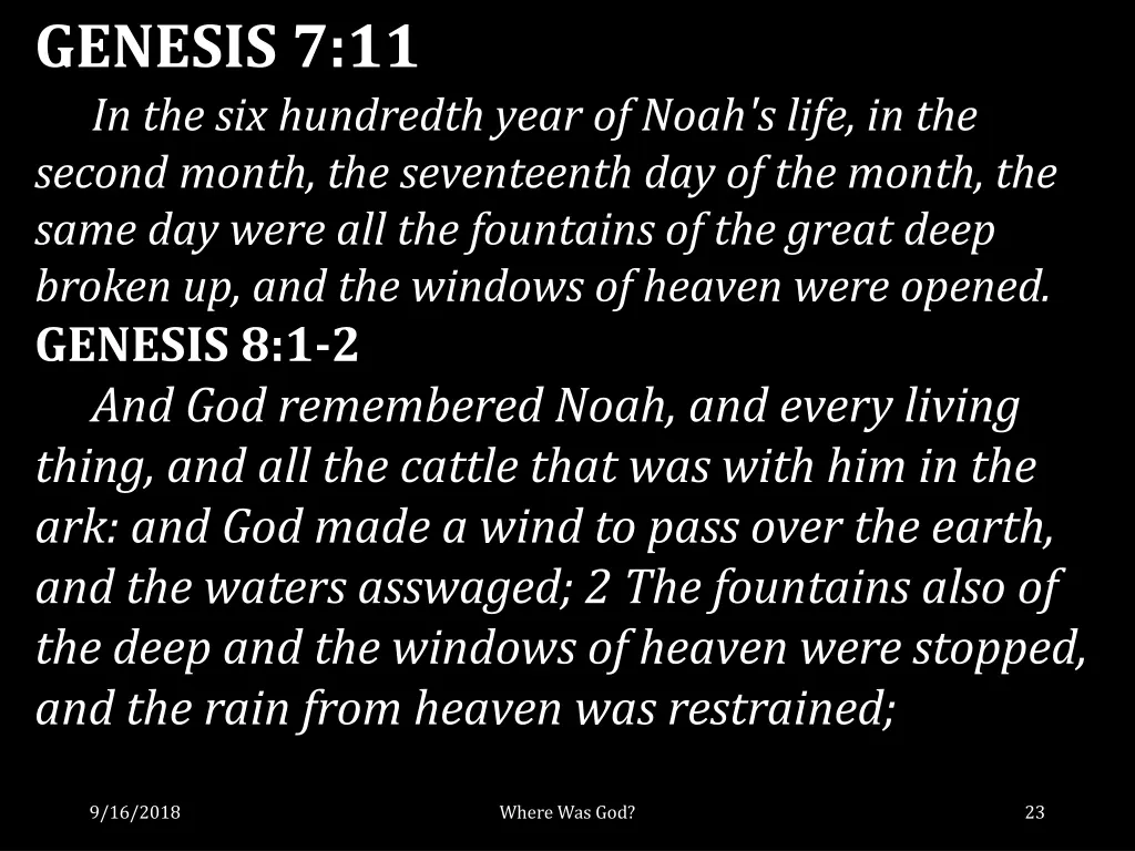 genesis 7 11 in the six hundredth year of noah