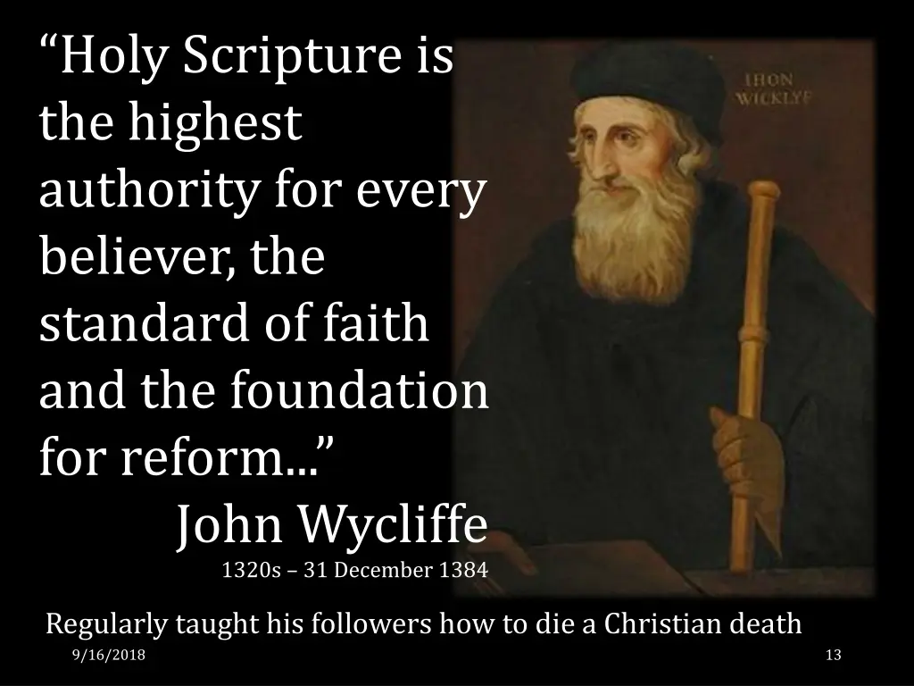 holy scripture is the highest authority for every