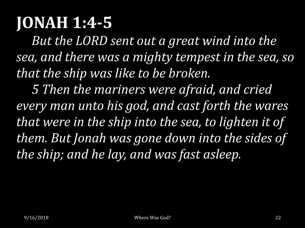 jonah 1 4 5 but the lord sent out a great wind