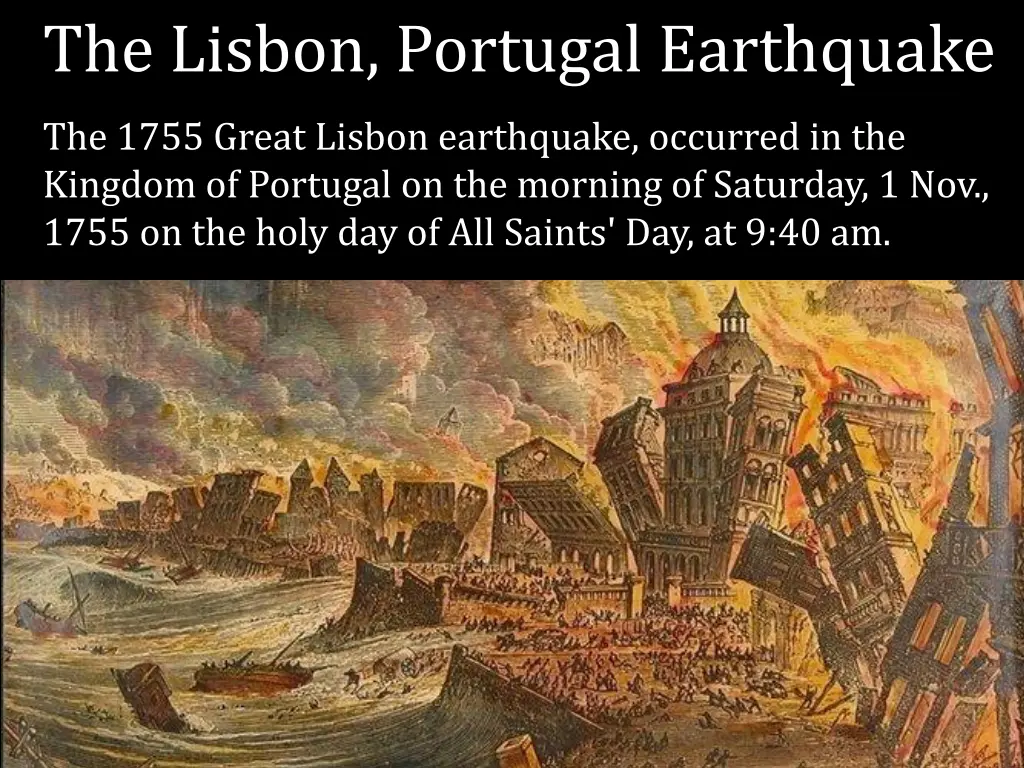 the lisbon portugal earthquake