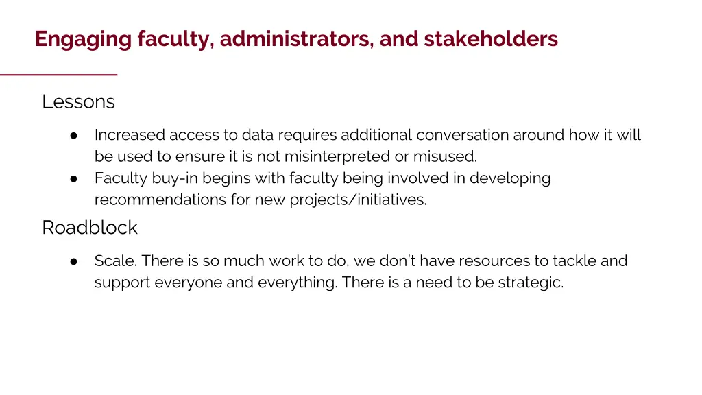 engaging faculty administrators and stakeholders 1