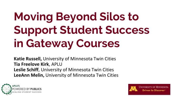 moving beyond silos to support student success