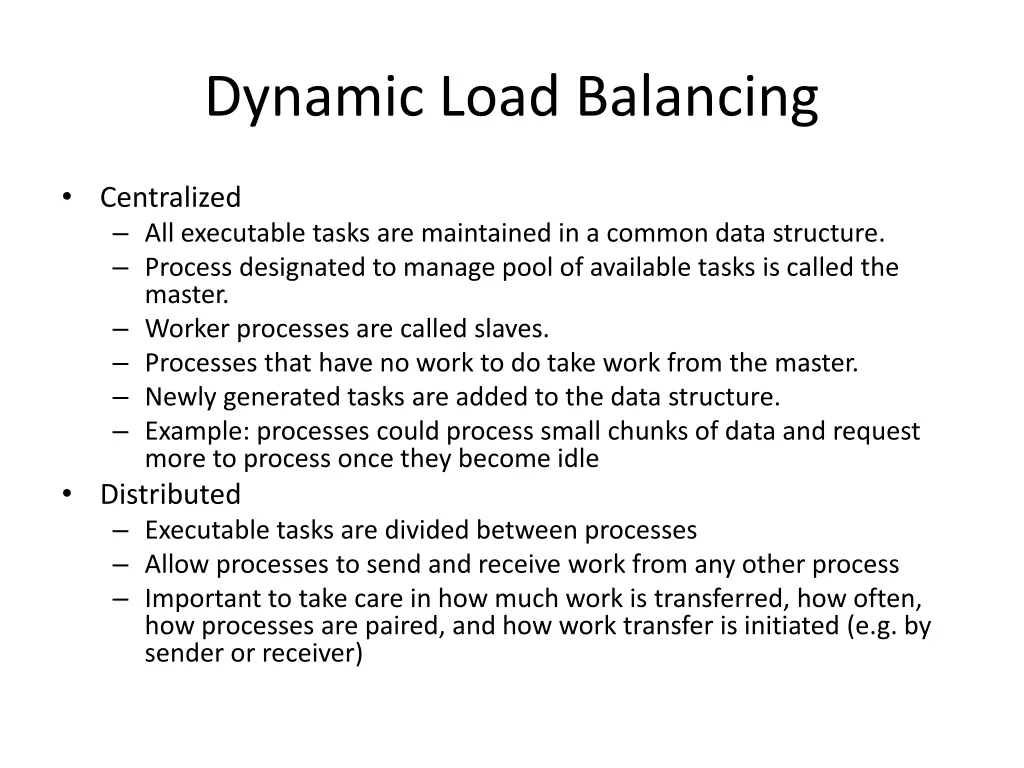 dynamic load balancing