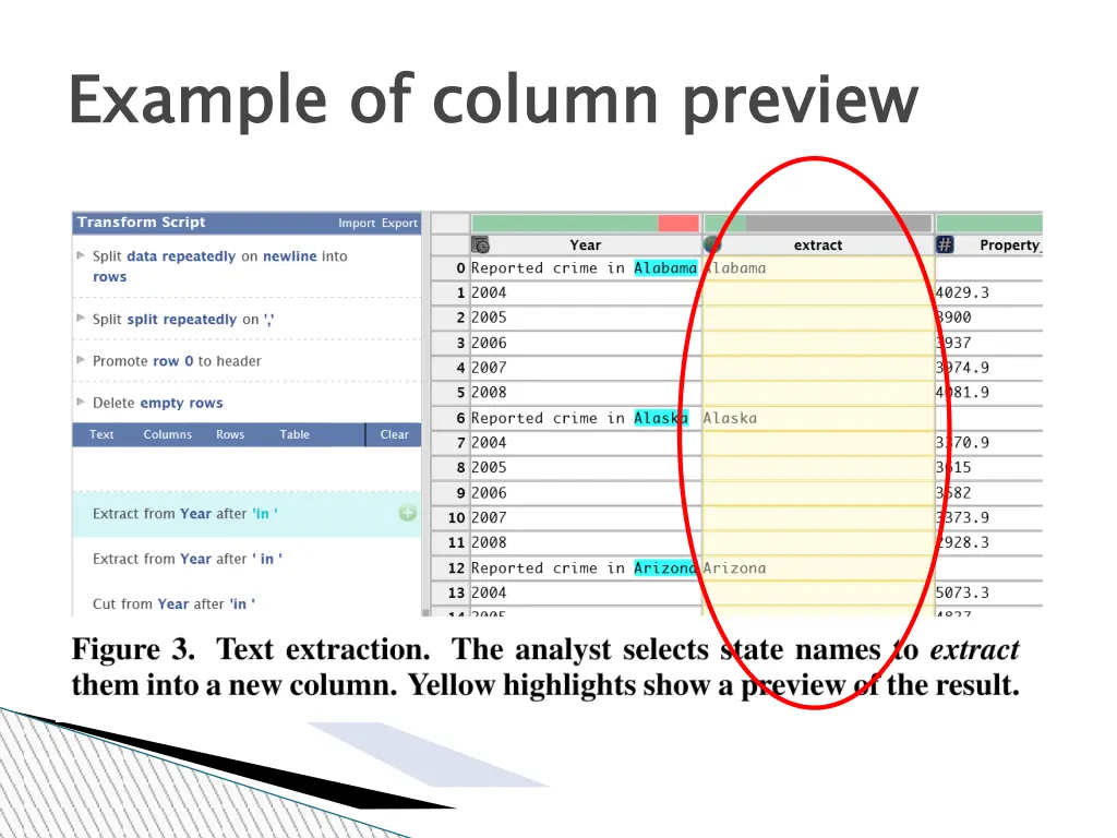 example of column preview