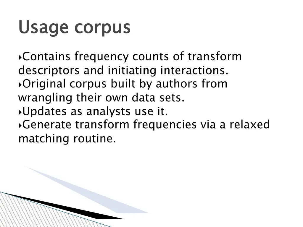 usage corpus