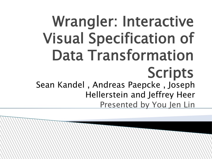 wrangler interactive visual specification of data