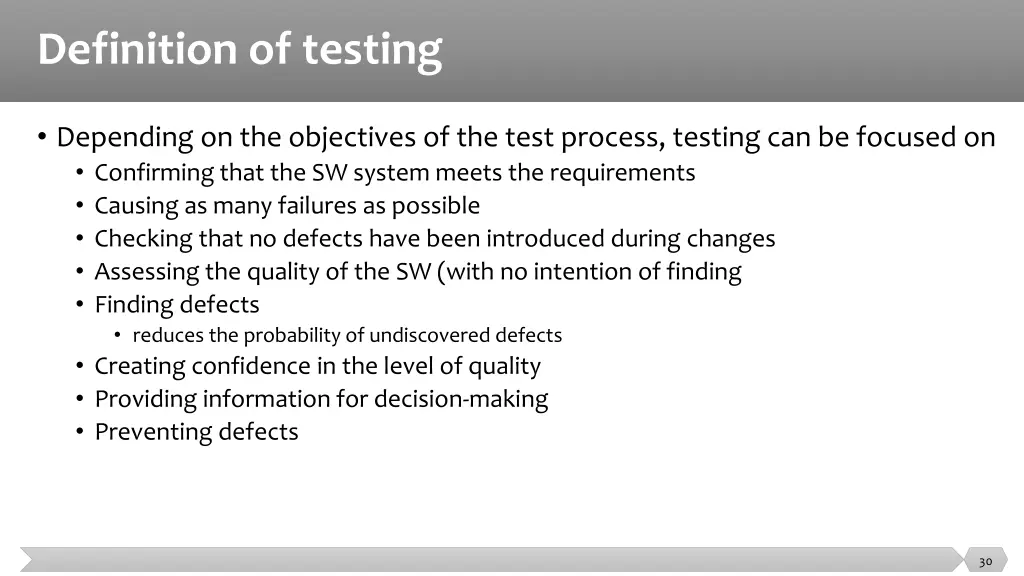 definition of testing 1