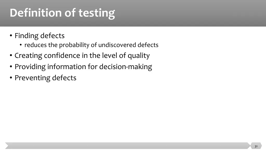 definition of testing 2