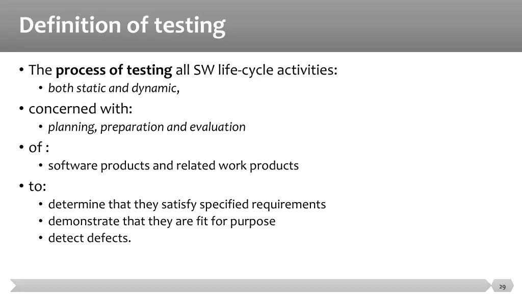 definition of testing