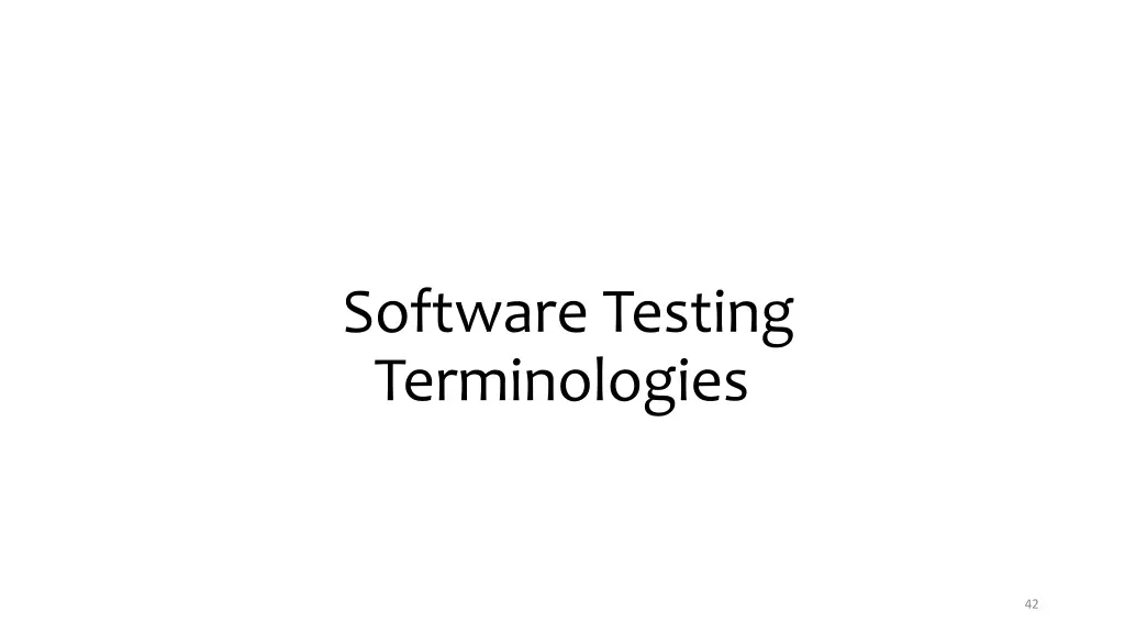 software testing terminologies