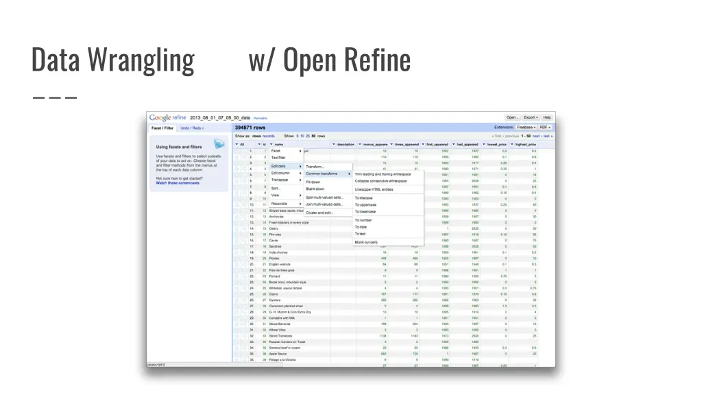 data wrangling