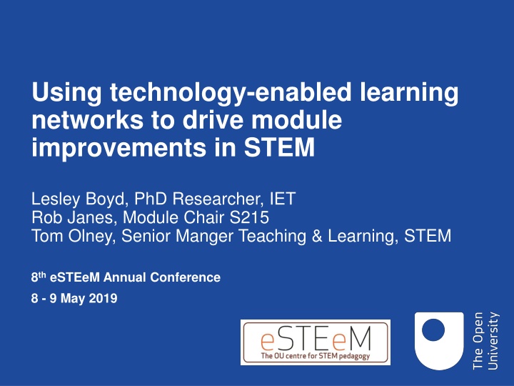 using technology enabled learning networks